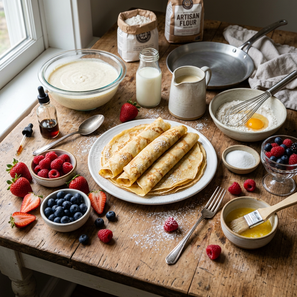 ingrediente rulouri cu vanilie si fructe